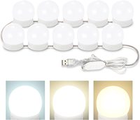 Échantillon GRATUIT : Ampoule LED pour miroir de salle de bain, style maquillage, intensité réglable, lampe USB pour miroir de dressing, kits d'ampoules LED pour miroir
