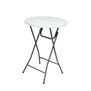 Kleine runde faltbare Outdoor-Möbel leichtes Gewicht Bar Tisch und Stuhl Set