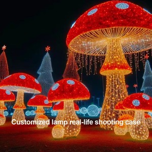 Décorations de Noël géantes 3D d'extérieur, qualité commerciale, nœuds rouges lumineux, source de lumière LED, IP65, style guirlande d'hiver - Product Image 2