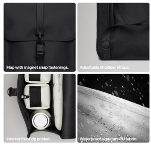 Water Proof Flap <b>Backpack</b> Fashion Eco Roll-top <b>Backpack</b> <b>Laptop</b> Daypack Flap <b>Backpack</b> for Men - Product Image 3