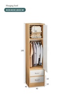 Armoire de rangement simple et moderne à porte unique pour chambre à coucher, chambre d'amis ou chambre à louer