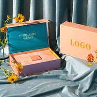 Boîte cadeau rigide à fermeture magnétique en papier couché couleur avec laminage mat et gaufrage personnalisés pour parfum et crème pour les yeux
