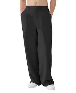Pantalons habillés décontractés pour hommes, plissés, style old money, jambes larges, pantalons amples, coupe décontractée, pantalons <span class=keywords><strong>de</strong></span> <span class=keywords><strong>travail</strong></span> - Product Image 2