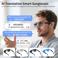 Lunettes de soleil intelligentes à verres carrés en métal pour la conduite, protection solaire, lunettes de conduite, lunettes Bluetooth, lunettes AI