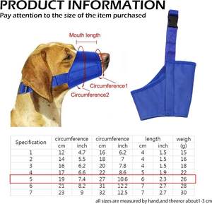 كمامة كلاب ناعمة مضادة للعض والنباح والمضغ، قابلة للتنفس ومقاومة للماء وقابلة للتعديل للكلاب الصغيرة والمتوسطة - Product Image 2