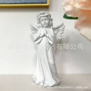 Figura de Ángel Rezando Qi Hang, Resina Blanca, Decoración Interior para el Hogar, Decoración para Dormitorio, Sala de Estar, Entrada, Mueble para TV - Product Image 3