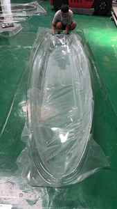 Kayaks transparents Crystal Clear, kayak de tourisme pour 2 personnes, canoë à fond transparent avec lumières LED - Product Image 5