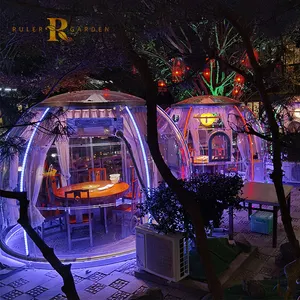 Otel şeffaf jeodezik ev şeffaf bahçe açık restoran yemek kabarcık kubbe ev polikarbonat 9m iglo çadır