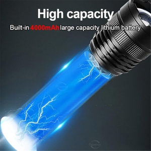 ไฟฉาย LED 30W แบตเตอรี่ในตัว ชาร์จ USB ได้ ระยะ 1500 เมตร ไฟฉายพกพา ไฟฉายสำหรับตั้งแคมป์ - Product Image 3