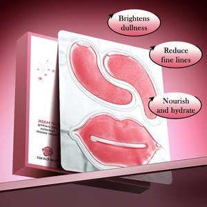 OEM SADOER Cuidado de los labios hidráulico calmante dormir ROSE labios mascarillas faciales belleza colágeno cristal boca máscara Rosa máscara de labios COLÁGENO - Product Image 3