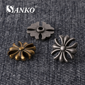 SANKO Oeko-Tex Aleación de zinc en relieve Tornillo de latón Espárragos Remache de metal Botón de logotipo personalizado para <span class=keywords><strong>Jeans</strong></span> Ropa de moda - Product Image 2