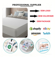 Protège-matelas imperméable en coton éponge de bambou, hypoallergénique, OEM ODM