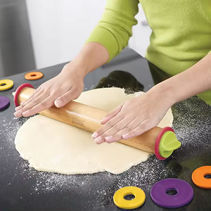 Top bán cấp thực phẩm có thể điều chỉnh gỗ sồi cán pin với có thể tháo rời nhẫn nhiều màu - Product Image 5