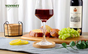 Juego de 6 Posavasos de Madera de Acacia Ecológicos de Lujo Antideslizantes con Soporte, Decoración Navideña para el Hogar y la Oficina, Alfombrillas para Mesa de Centro y Escritorio - Product Image 4