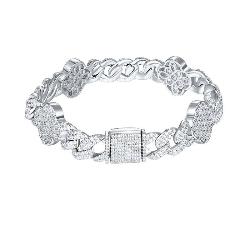 12.5CT-Clear Moissanite S925 Silver Bracelet