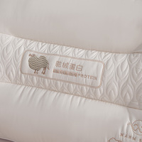Oreiller en fibre de protéine de laine de chameau de qualité hôtelière de luxe, avec contour ergonomique pour le soutien cervical, sommeil sain