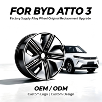 Rines de Aleación de Aluminio de 17 Pulgadas 5x114.3 de Alto Rendimiento y Ajuste Universal para Vehículos Eléctricos BYD Atto 3, Acabado Negro