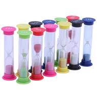 Pabrik Grosir Kustom Harga Terjangkau Modern Ramah Lingkungan Portabel ABS Timer Jam Pasir Kecil Warna-warni Corong Permainan Meja 30