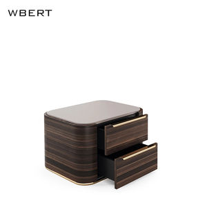 Wbert ตู้เก็บของข้างเตียงทรงสี่เหลี่ยมทำจากไม้เนื้อแข็งเฟอร์นิเจอร์ห้องนอนหรูหราแบบอิตาลีทันสมัย - Product Image 2