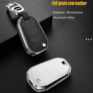 Flip aluminium cuir <span class=keywords><strong>clé</strong></span> <span class=keywords><strong>de</strong></span> voiture couverture <span class=keywords><strong>coque</strong></span> étui pour <span class=keywords><strong>Peugeot</strong></span> 3008 208 308 RCZ 508 408 2008 <span class=keywords><strong>407</strong></span> 307 4008 accessoires protecteur Fob - Product Image 6