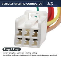 Faisceau de câblage de remorque OEM 4 broches Connecteur en T Plug & Play Fil de remorque plat à 4 voies Connecteur à 4 broches côté véhicule Feu de remorque