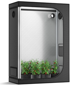 Tente de culture pour serre 120x60x150 cm-Fabriqué en Oxford 600D, cadre en acier, résistant à la lumière et à l'eau pour la croissance des plantes - Product Image 1