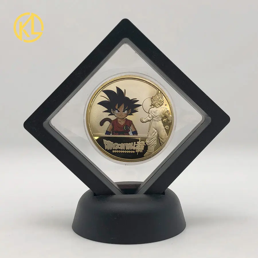 عملة تذكارية من المعدن بأشكال دائرية, عملة ذهبية بأشكال كرتونية يابانية الصنع لتحدي العملات للهدايا والهدايا