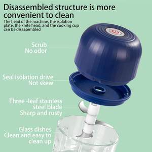 Mini Picadora de Alimentos Inalámbrica USB para Cocina, Multifuncional, Batidora de Ajo, Trituradora, Agitadora, Picadora de Verduras y Prensadora - Product Image 2