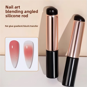 PaiPai Glue Gradient Nail Blush Blending Smudge Powder Silicone Stick Transfer Head Round Head Lip Brush Herramienta Especial para Salón <span class=keywords><strong>de</strong></span> <span class=keywords><strong>Uñas</strong></span> - Product Image 6