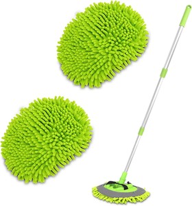 Nouvelle brosse de nettoyage de <span class=keywords><strong>sol</strong></span> 2-en-1 imperméable, manche en alliage d'aluminium de 151 cm, <span class=keywords><strong>balai</strong></span> serpillière en chenille amovible <span class=keywords><strong>pour</strong></span> <span class=keywords><strong>le</strong></span> lavage de voiture - Product Image 6