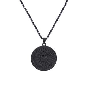 Colgante para hombre De Fleur De <span class=keywords><strong>Lis</strong></span> De acero inoxidable brújula collar De la joyería - Product Image 3