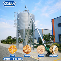Silos de stockage de 5 à 50 tonnes en acier galvanisé pour la farine de soja et le maïs, pour lignes d'alimentation, usines d'aliments pour animaux et moulins à farine