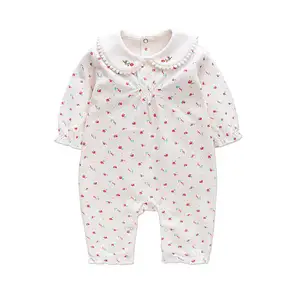Fashion design with rose baby girl clothes infant and toddler romper back fly baby items newborn for girls