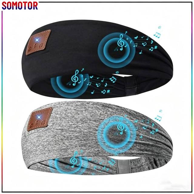 2 Pack Sleeping Headphones Wireless Bluetooth 5.4 Headband Headphone with Ultra-Thin Speakers Bluetooth Headband