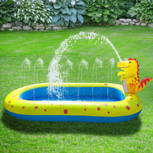 Piscina Inflable con Fuente de Dinosaurio para Niños, con Función de Rociado, Juguete Acuático para Exteriores, Material de PVC - Product Image 3