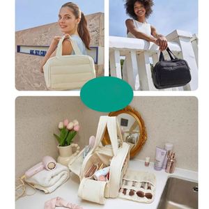 Sac de rangement pour maquillage multifonctionnel léger, étui à cosmétiques moelleux à main et pochette de rangement pour les toilettes - Product Image 3