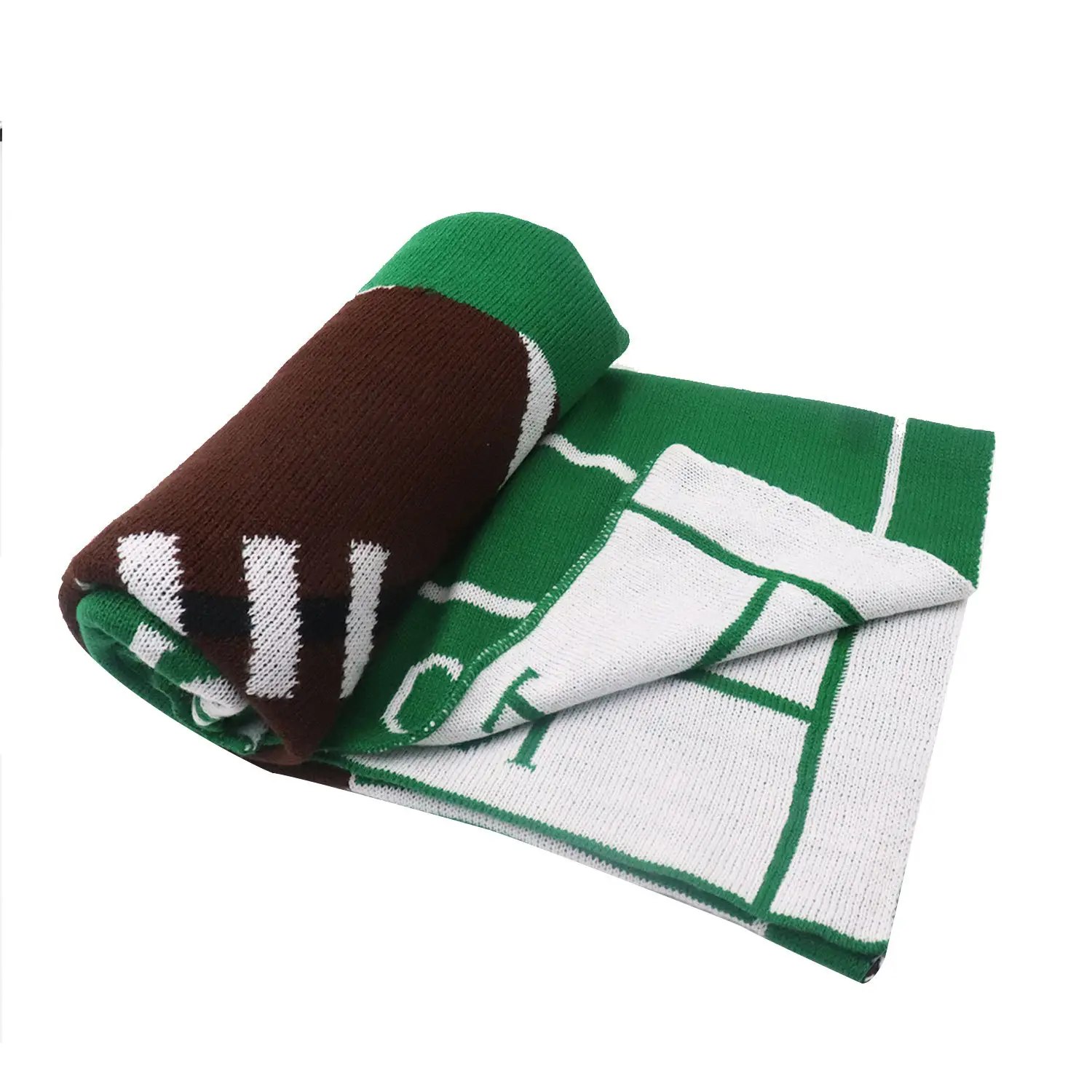 E126 गर्मियों में ठंडा कपास कंबल खेल प्रतियोगिता पशु तेंदुए पैटर्न हल्के बुना हुआ ऊन कस्टम विषयों कंबल