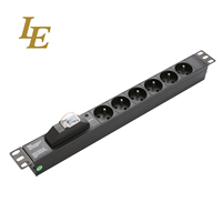 Prise intelligente en aluminium 19 pouces France PDU 250V AC DIN49441 pour racks avec CE ROHS