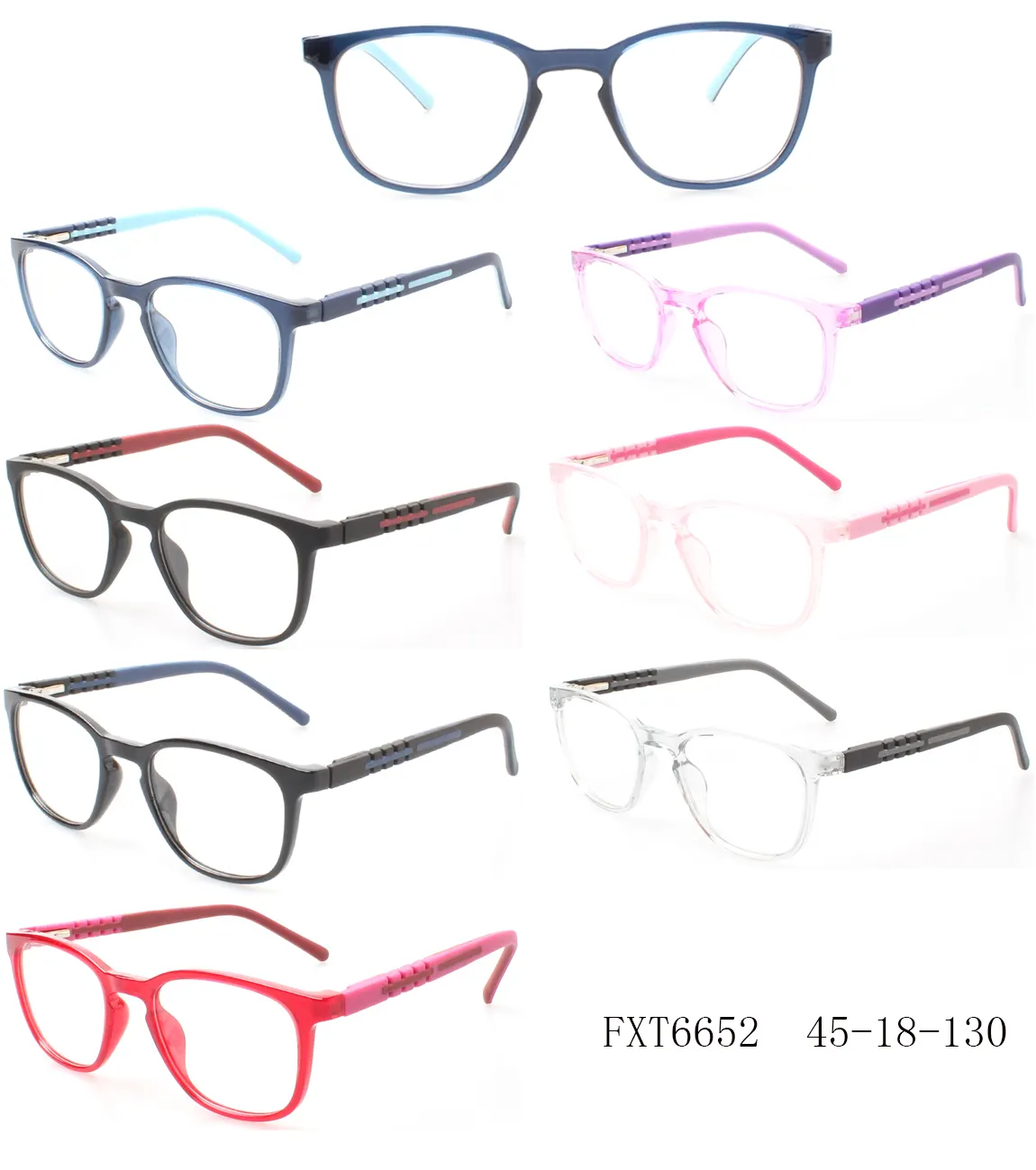 เด็กที่มีความยืดหยุ่น TR เด็กแว่นตาแสงกรอบแว่นตา FXR6652