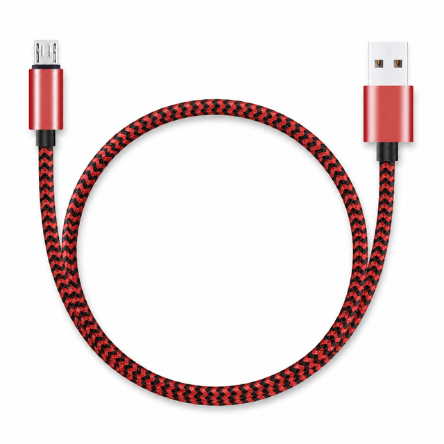 High Quality Nickel Plated Metal Nylon Braid 2.0 Micro USB Cable Android Fast Charging 3A 1m/2m/3m Lengths Mobile Phone Computer