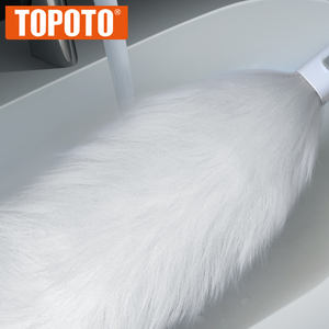 TOPOTO <span class=keywords><strong>Plumeau</strong></span> en laine à poils doux de haute qualité, portable et professionnel, pour la maison, tête elliptique 30 cm, manche rectangulaire 37 cm - Product Image 5