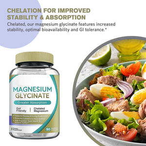 मैग्नीशियम ग्लाइसिनेट एमिनो एसिड शरीर को बढ़ावा देता है बेहतर नींद मैग्नीशियम ग्लाइकेनेट कैप्सूल हृदय स्वास्थ्य को बढ़ावा देता है - Product Image 4