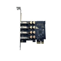 G-karve New High-speed SATA Powered Desktop PCI-E Graphics Card Adapter with Fan Cooling 4-port USB3.0