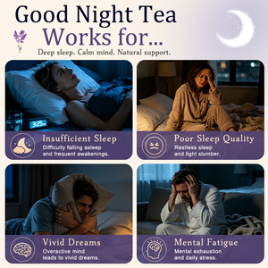 Thé Herbal Bonne Nuit <span class=keywords><strong>pour</strong></span> le Sommeil 5g x 20 Sachets de Thé Mélangé Sans Caféine Soulagement du Stress Sommeil Profond Thé Santé Premium Portable - Product Image 2