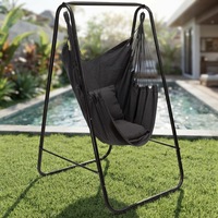 Chaise hamac Danlong robuste avec support en forme de A, base carrée de support pour balançoire avec chaise hamac pour intérieur, extérieur et patio