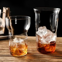 Gobelet en verre à large ouverture, style nordique, transparent, pour café glacé, thé au lait, boissons froides, logo personnalisé, vente en gros