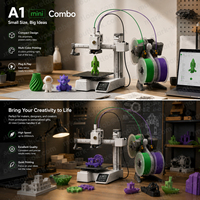 Imprimante 3D A1 Mini Combo en stock, version internationale débloquée, originale, nouvelle, multicolore, FDM, haute vitesse