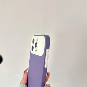 Pure Color Converted Matte Mobile Phone case <b>for</b> iPhone 17 16 15 14 13 Pro Max Frosted colorful <b>Camera</b> Frame Back tpu <b>PC</b> Cover - Product Image 5