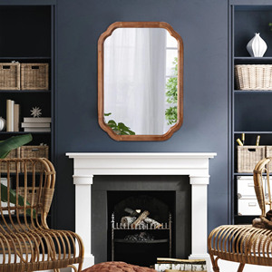 Fattoria fatta a mano di lusso naturale rustico in legno incorniciato appendiabiti Espejos ornamenti decorazione per la casa specchio bagno <span class=keywords><strong>specchi</strong></span> - Product Image 5