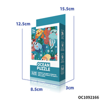 Hadiah Populer untuk Anak-anak, Puzzle Jigsaw Lucu 36pcs, Puzzle Edukasi Kecil Bergambar Hewan Laut, Permainan untuk Anak-anak, Mainan Edukasi Dini